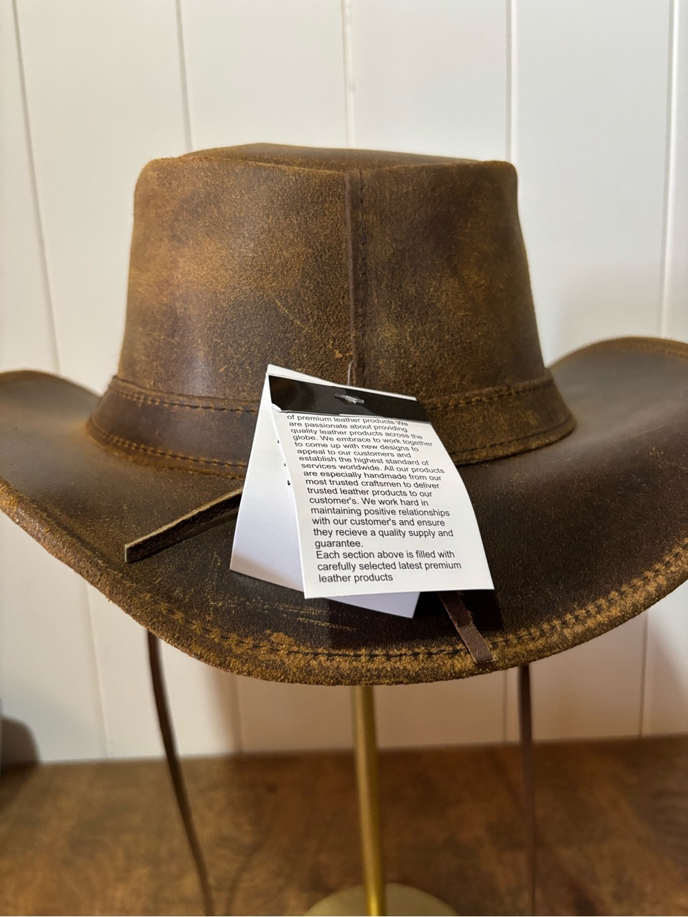 Fall Leather Outback Hat - Picture 3 of 3